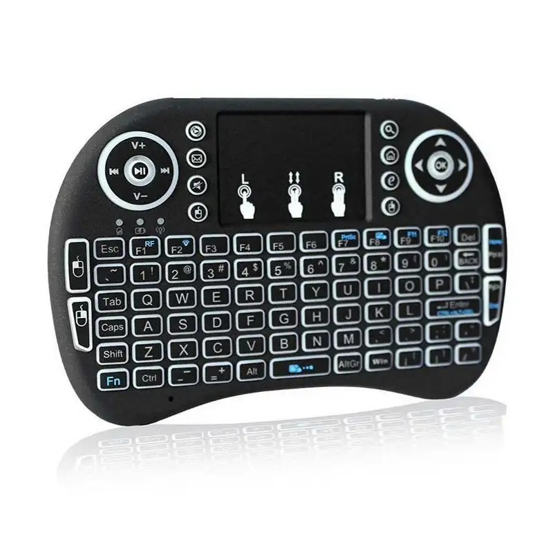 Backlit Mini Wireless Keyboard With Touchpad Infrared Remote Control